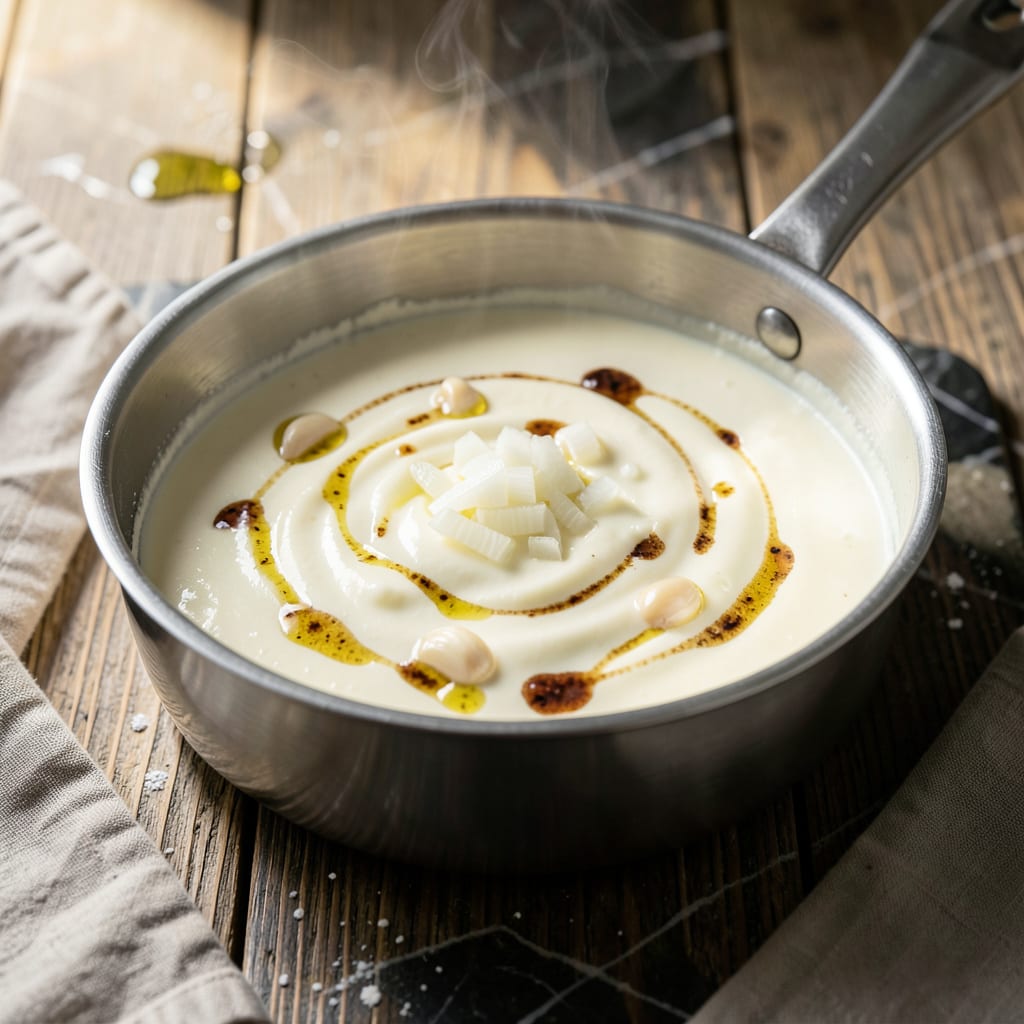 Visual representation of Copycat White Sauce Recipe: Velvety Smooth Restaurant Style Base