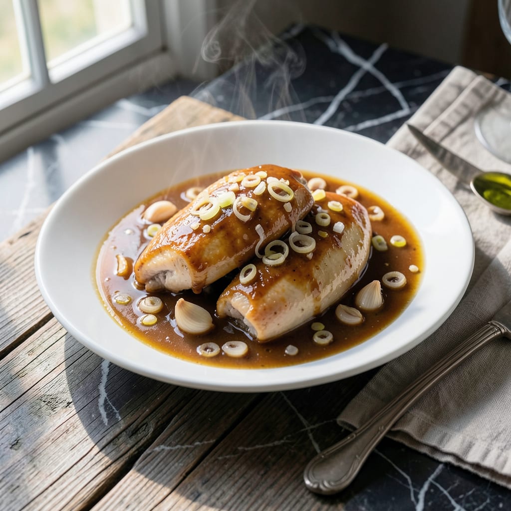 Country French Chicken Sauce Recipe: Rich Herb Infused Velouté for Poultry example with annotations