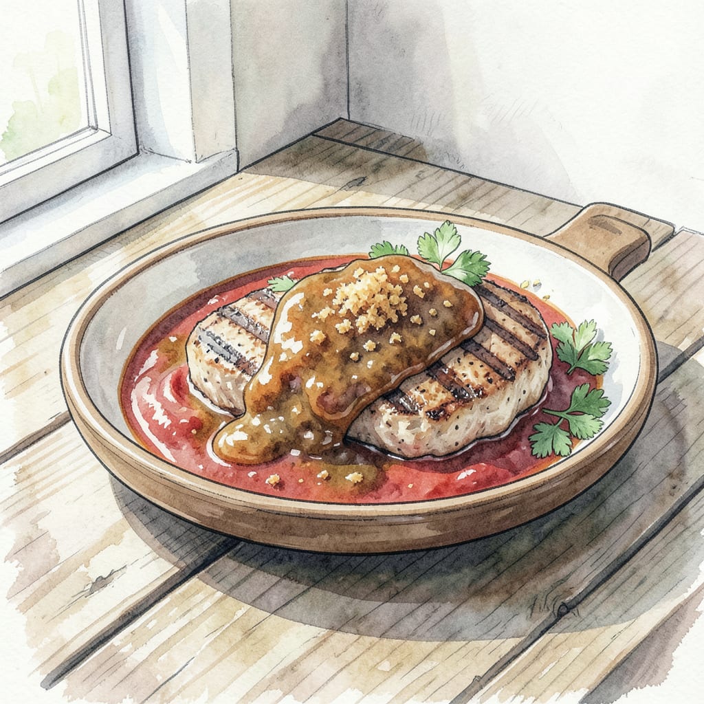 country sweet sauce recipe example with annotations