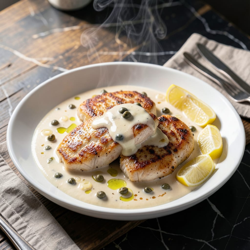 Visual representation of Creamy Chicken Piccata Sauce Recipe: Bright Lemon and Caper Elegance