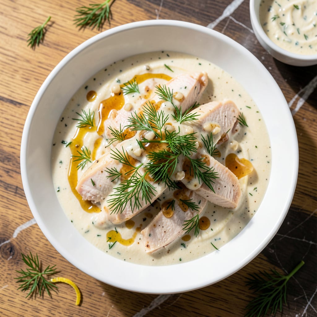 Creamy Dill Sauce Recipe for Chicken: Bright Herb and Tangy Yogurt Blend illustration with key details