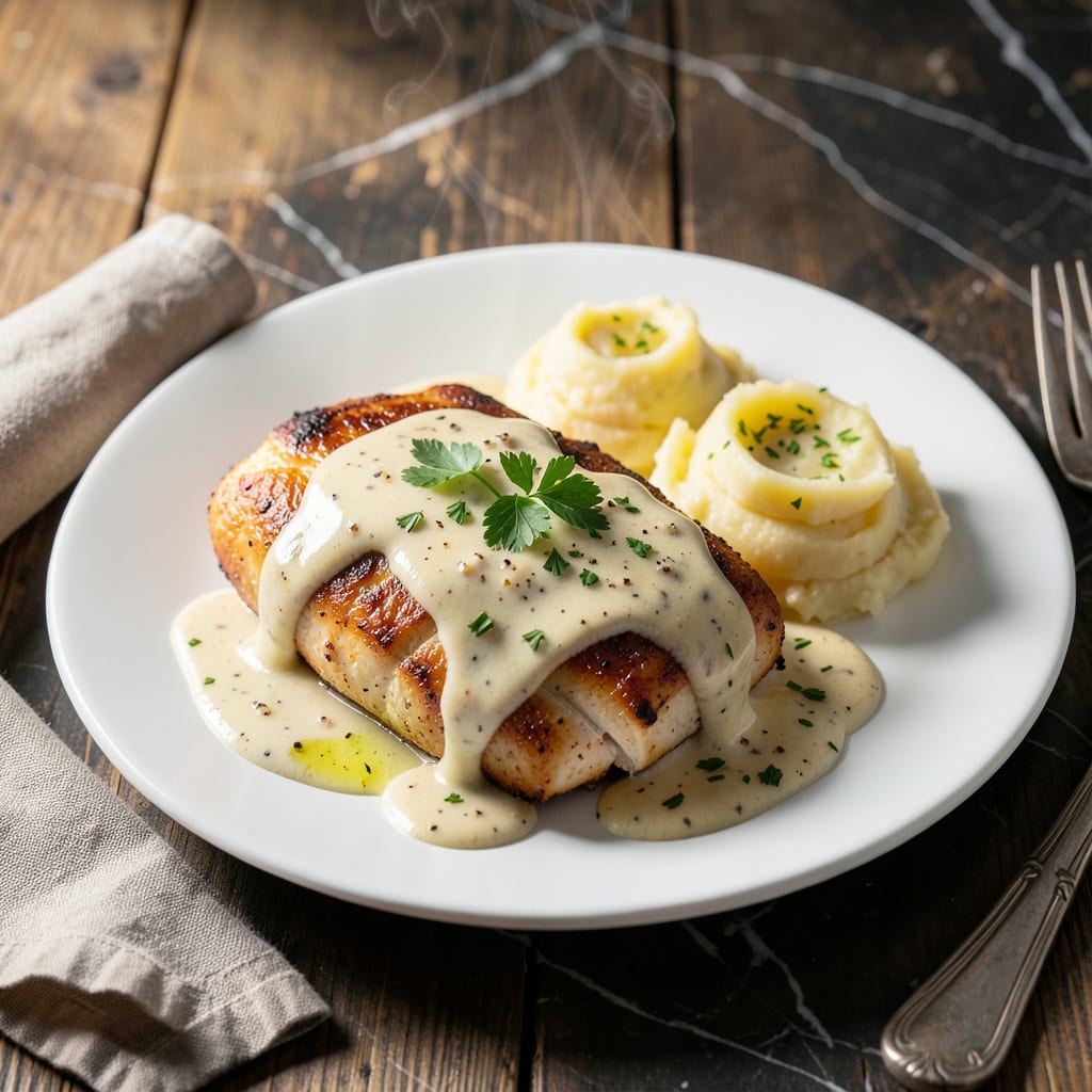 Complete Creamy Garlic Sauce Chicken Recipe: Restaurant Style Indulgence at Home overview image