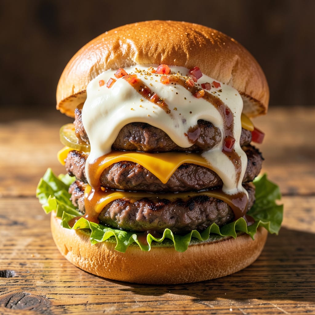 d luxe burger 1921 sauce recipe example with annotations