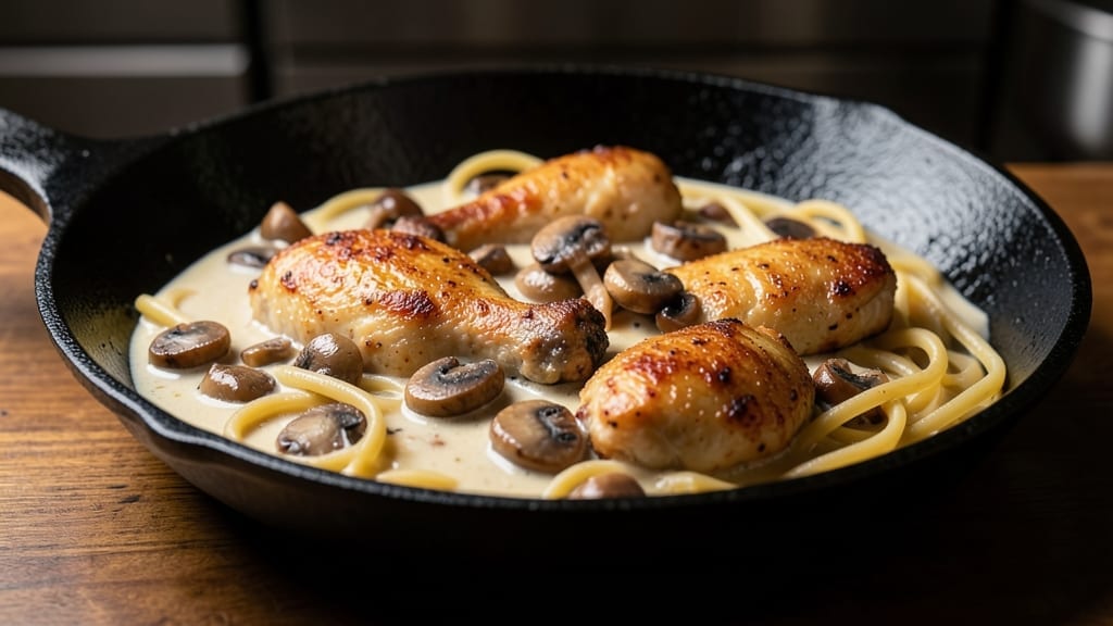 Creamy Mushroom Chicken Pasta