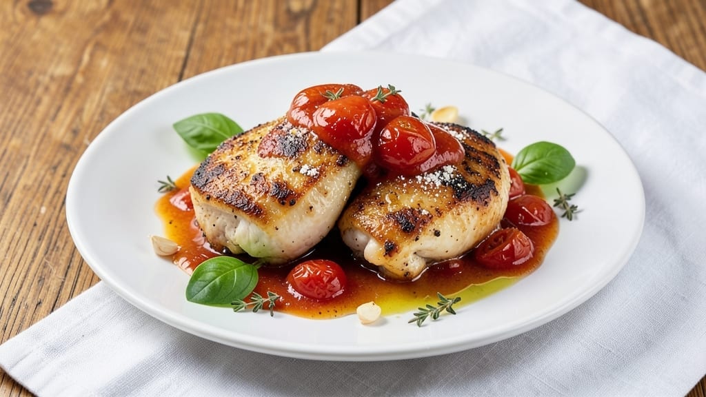 Chicken Pomodoro Recipe: Tomato-Wine Braise With Herbed Crispiness
