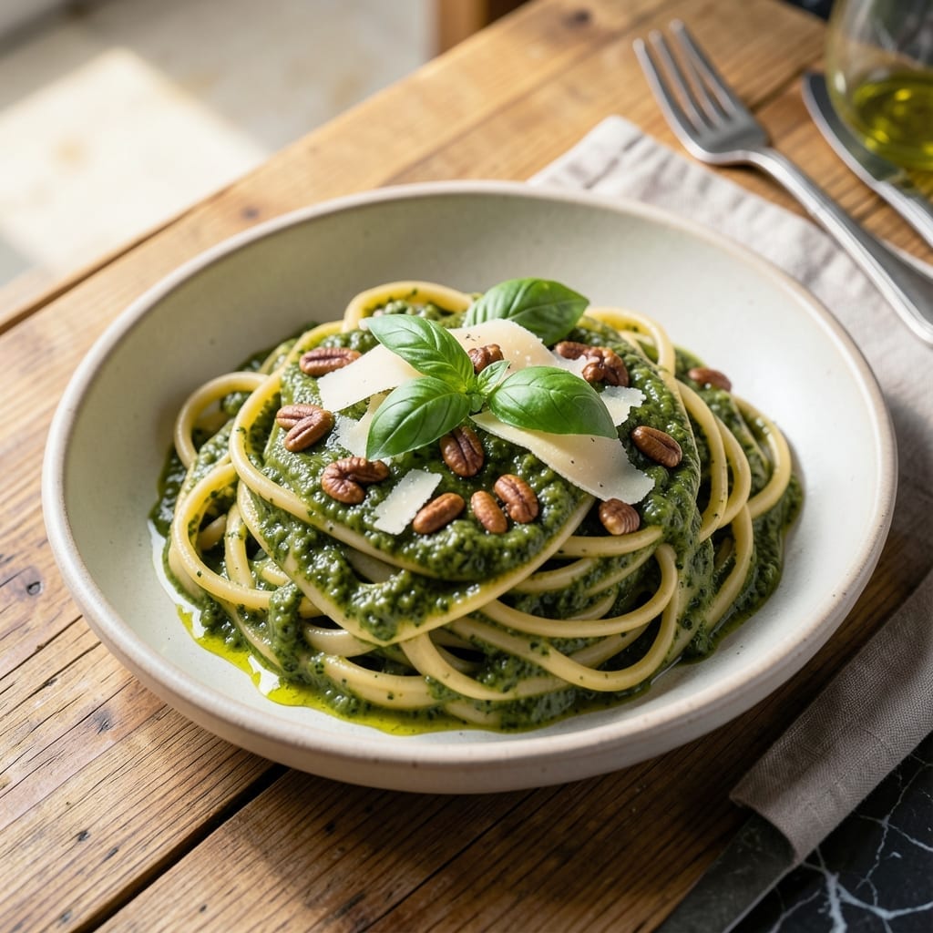 Pesto Sauce Recipe for Pasta: Fresh Basil Blend With Nutty Richness