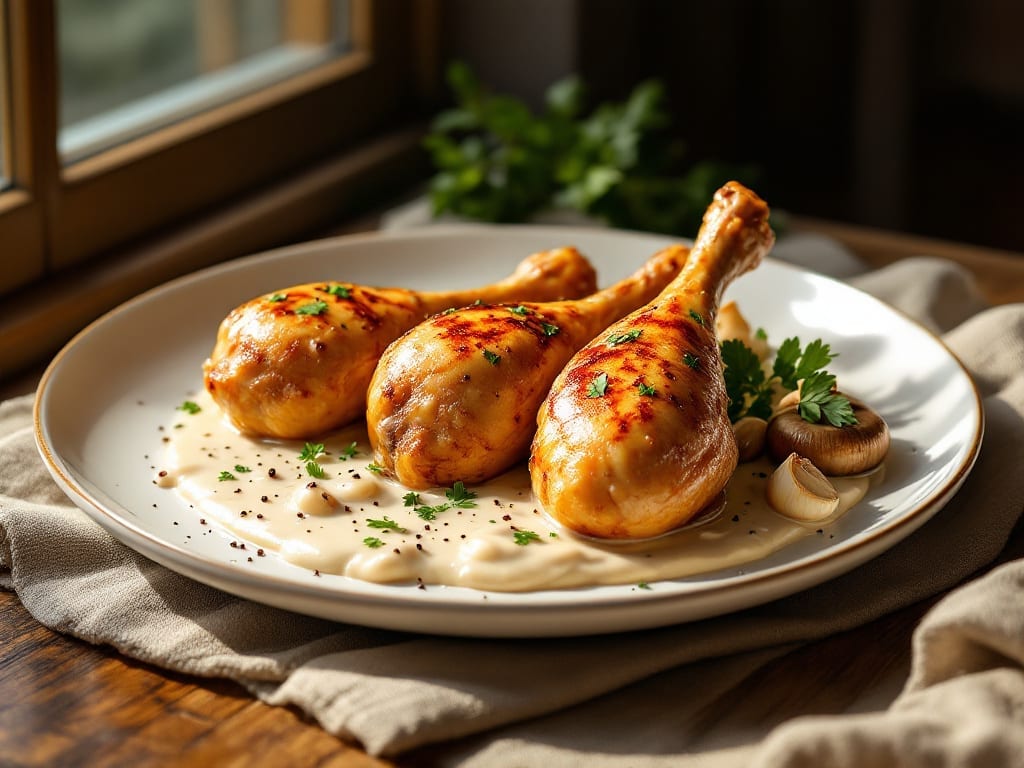 Cream of Mushroom Chicken Drumsticks Recipe: Velvety Sauce Soaks Crispy Edges Cream of Mushroom Chicken Drumsticks Recipe: Velvety Sauce Soaks Crispy Edges