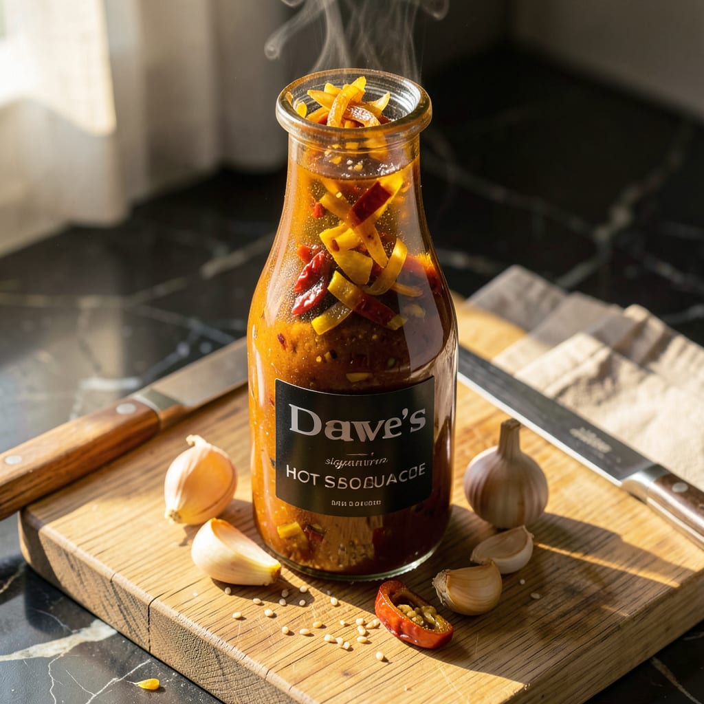 Visual representation of Dave's Sauce Recipe: Spicy, Tangy Heat for Every Dish