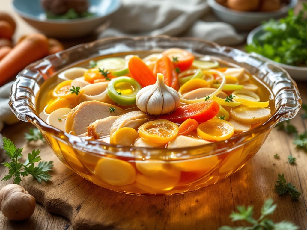 Chicken Aspic Recipe: Jiggly Gelatin Centerpiece for Holiday Tables