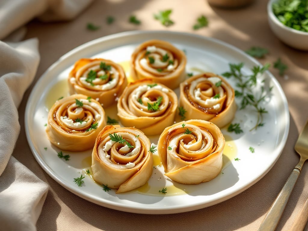 Chicken Pinwheels Recipe: Flaky Phyllo Wraps With Creamy Feta Stuffing