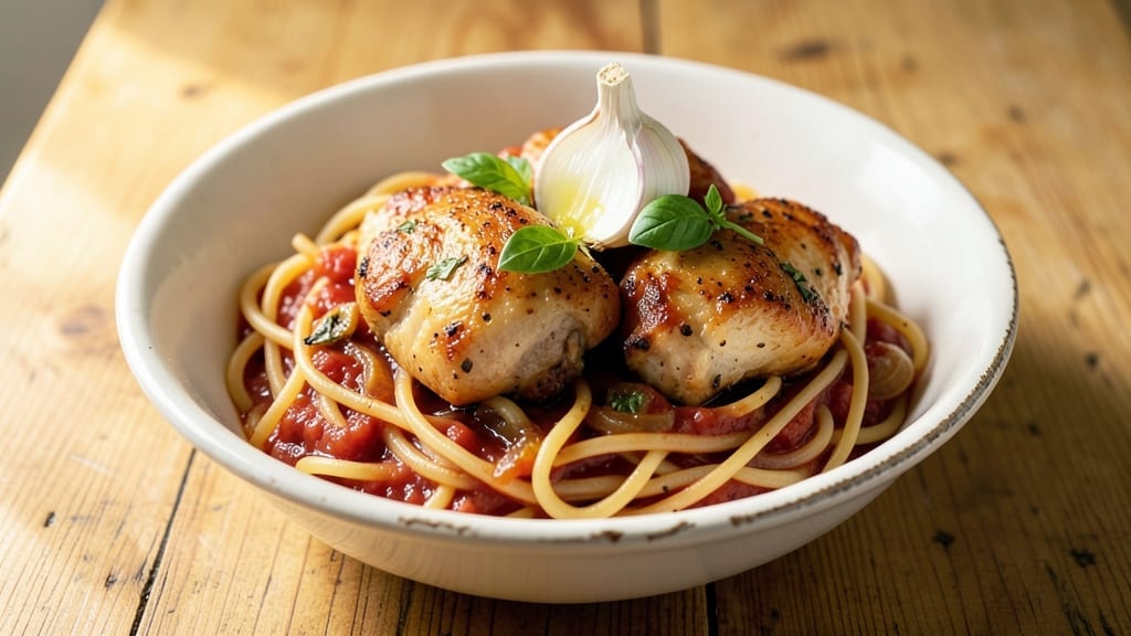Grandma's Chicken Spaghetti Recipe: Homestyle Cheese Crust Magic