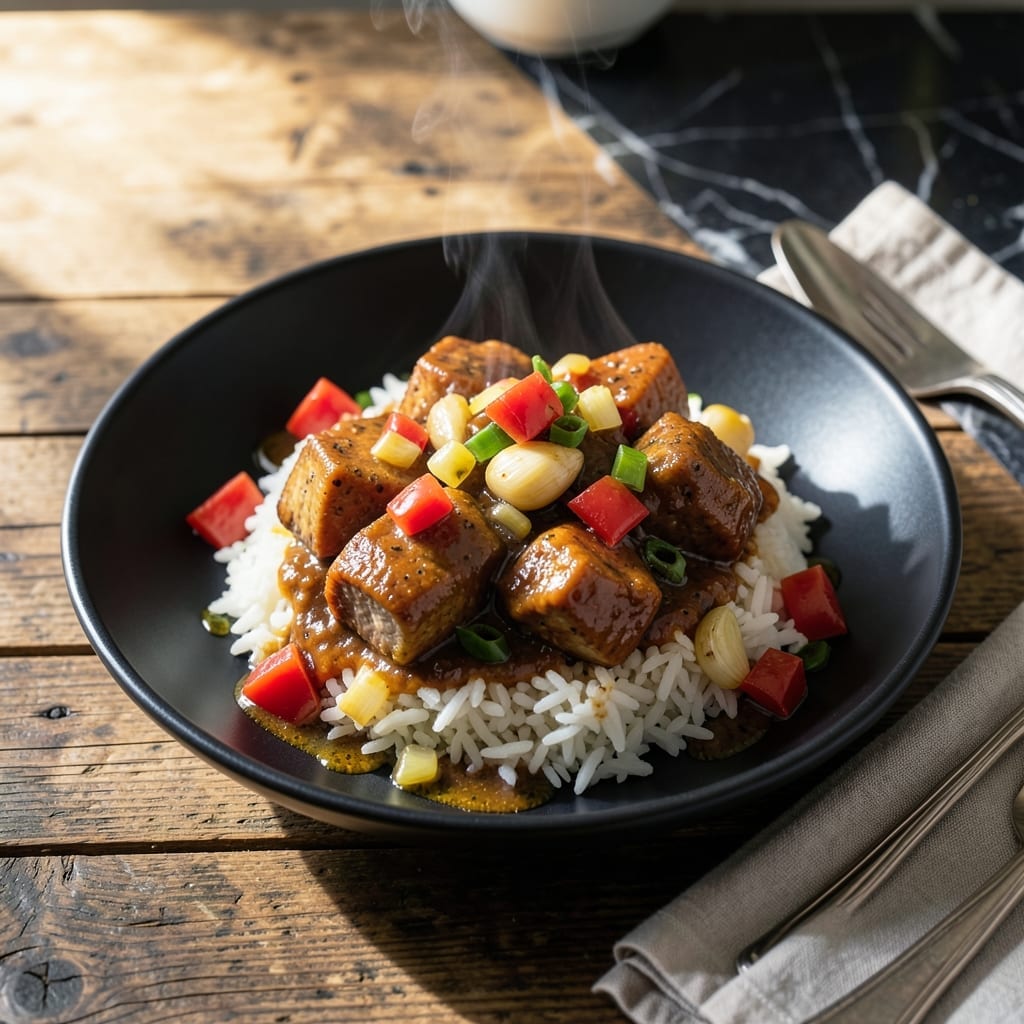 Pork Sauce Piquante Recipe: Spicy Tomato and Pepper Stew