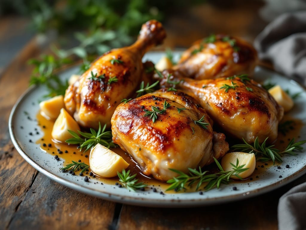 Roast Chicken Legs And Thighs Recipe: Herb-Infused Crispy Skin, Juicy Hearts