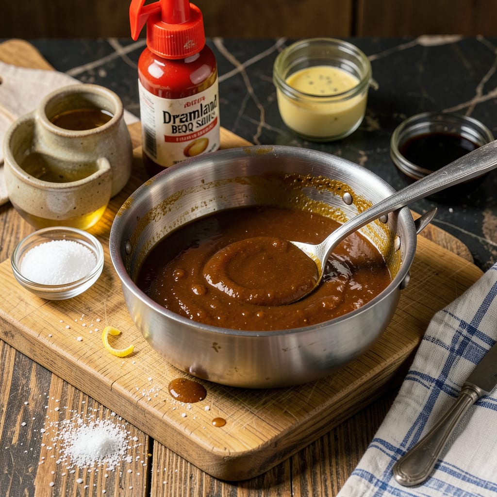 Visual representation of Dreamland BBQ Sauce Recipe: Tangy Sweet Glaze for Championship Ribs