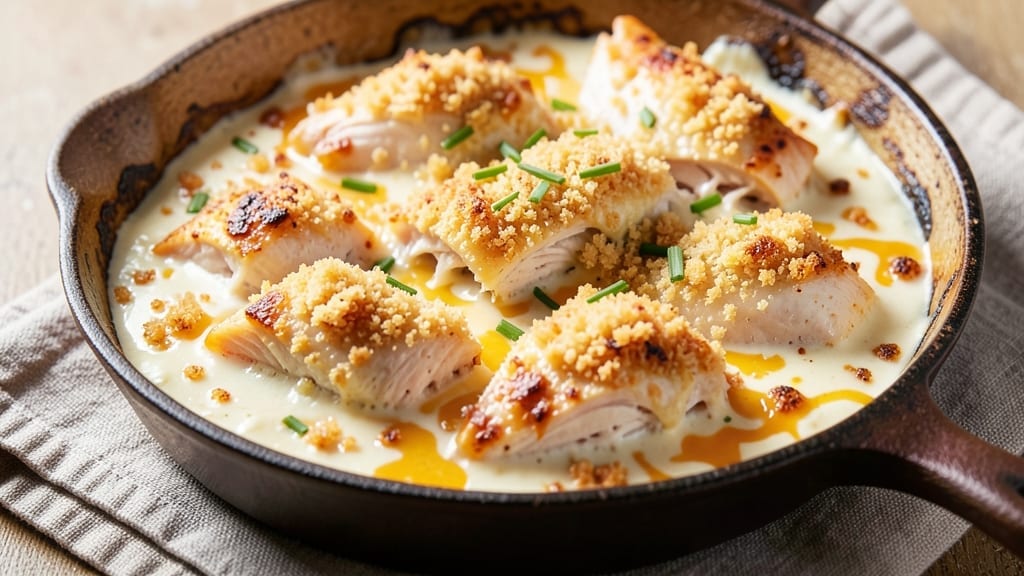 Canned Chicken Recipe: One-Pan Creamy Comfort with Crispy Top