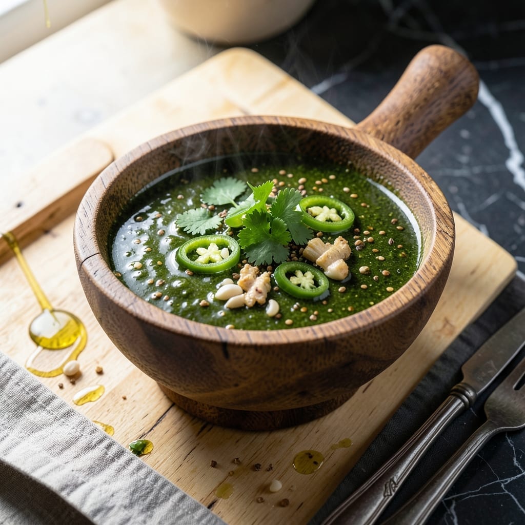 Basbaas Sauce Recipe: Fragrant Somali Condiment With Cilantro and Chili Heat