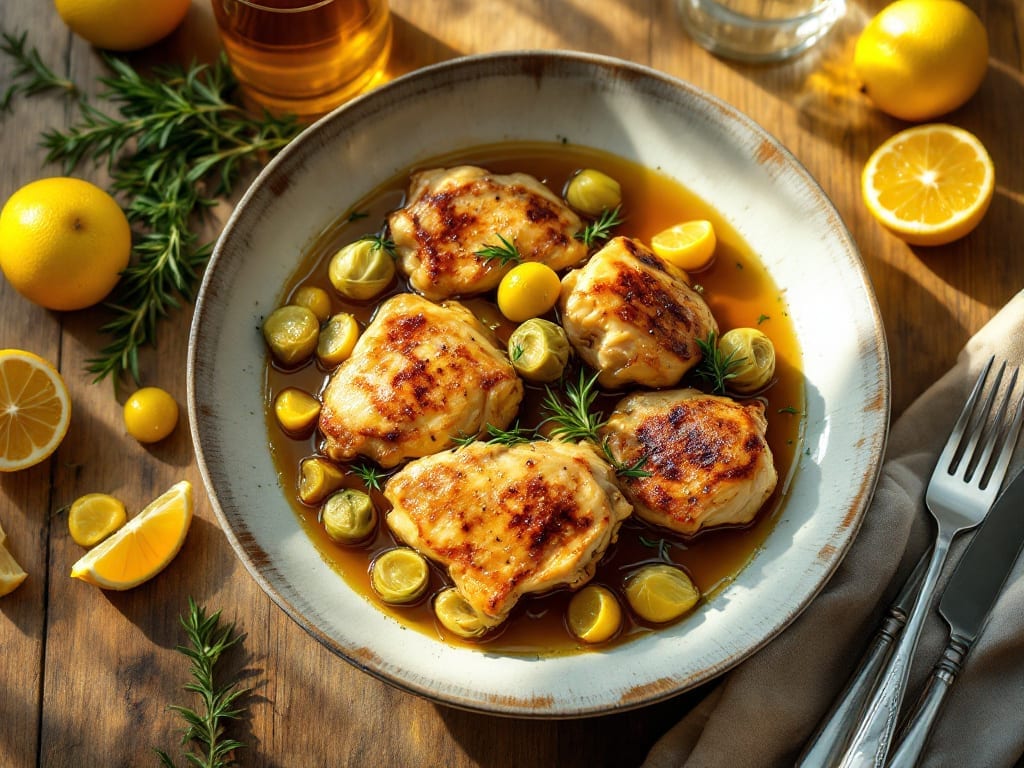Lemon Chicken With Artichoke Hearts Recipe: Bright Citrus and Herbed Bites in One Pan
