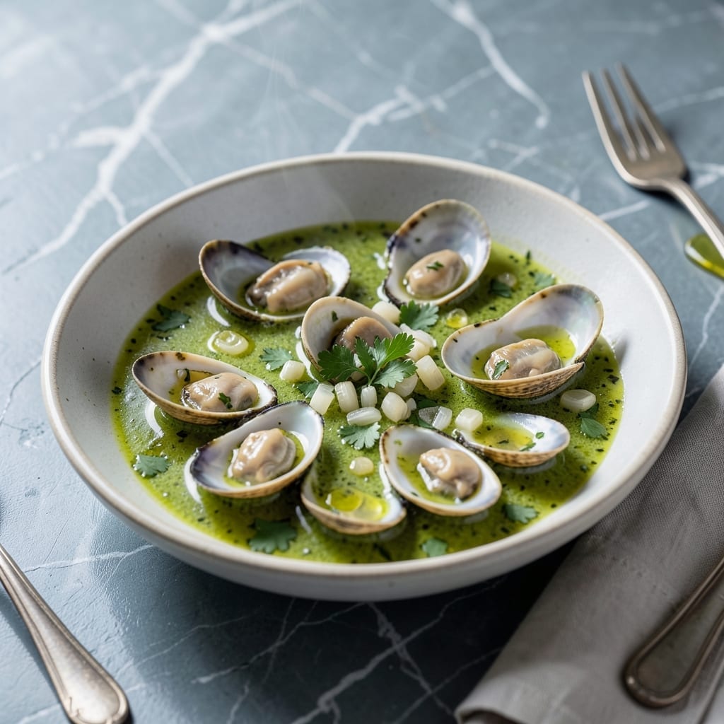 Clams in Green Sauce Recipe: Fresh Herb and White Wine Infusion