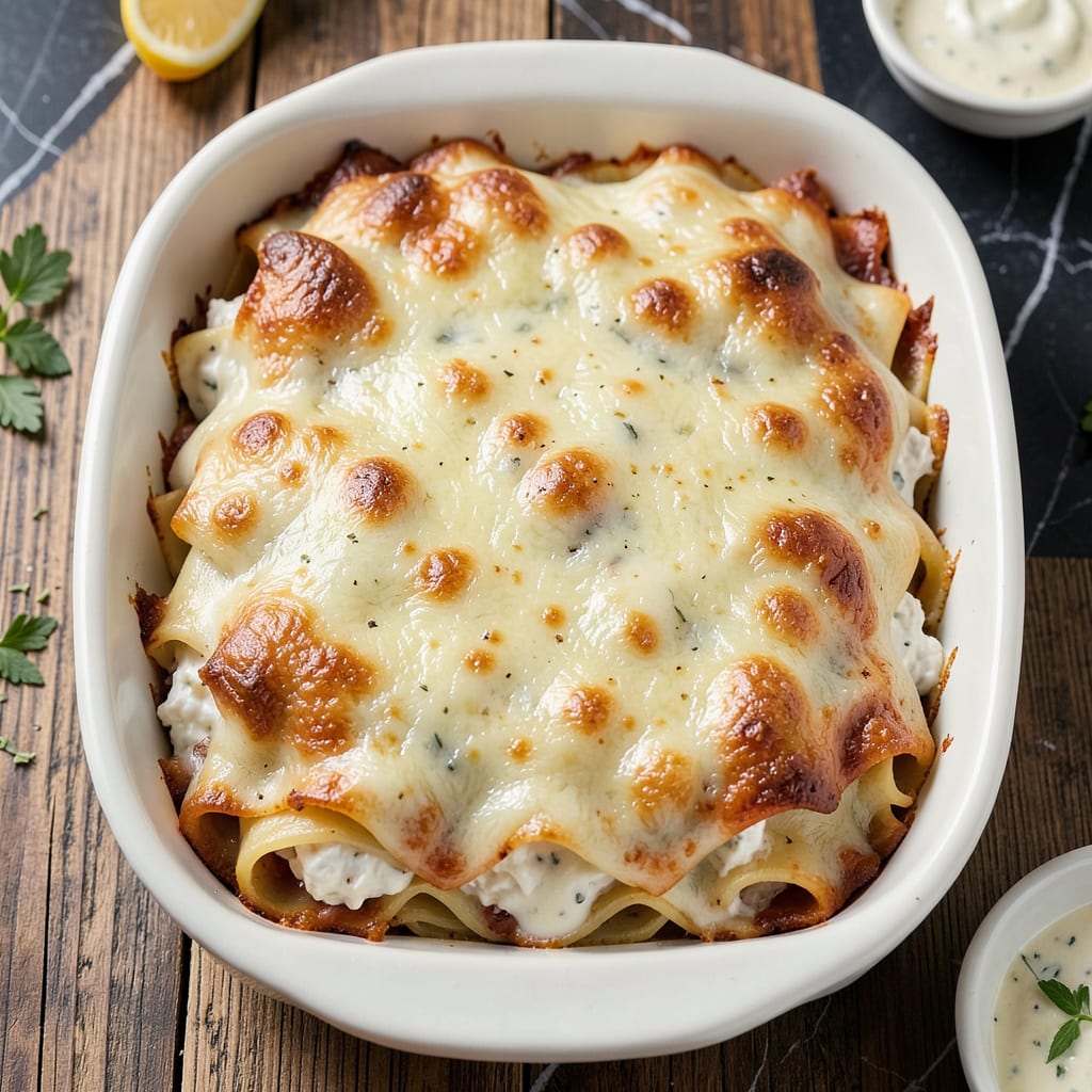 Comprehensive easy lasagna recipe with alfredo sauce visual reference