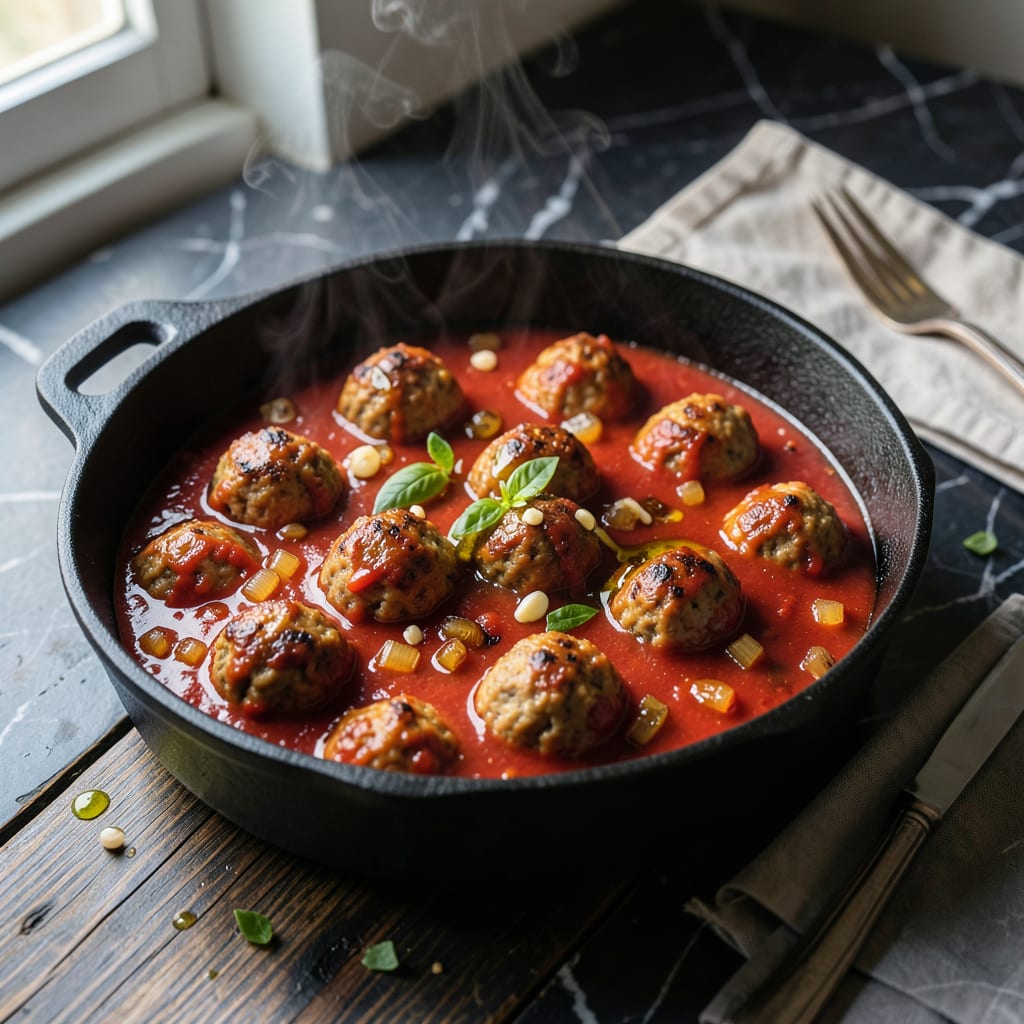 Easy Meatball Sauce Recipe With Tomato Sauce: Rich and Hearty Simmered Flavor illustration with key details