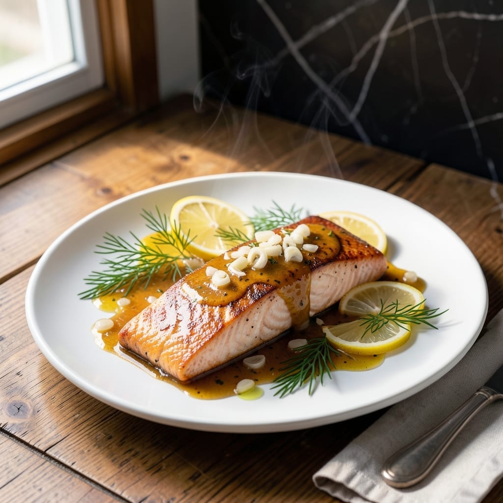 Salmon Pan Sauce Recipe: Bright Lemon-Dill Emulsion for Flaky Fish