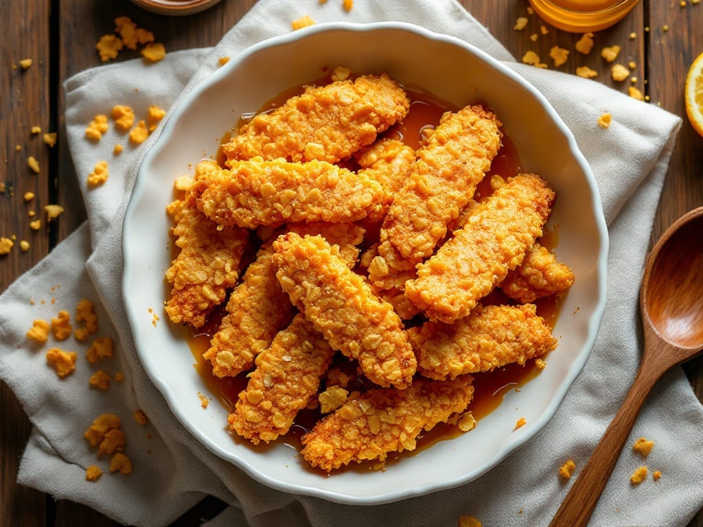 Chicken Strips With Corn Flakes Recipe: Light Crunch Without the Deep Fryer