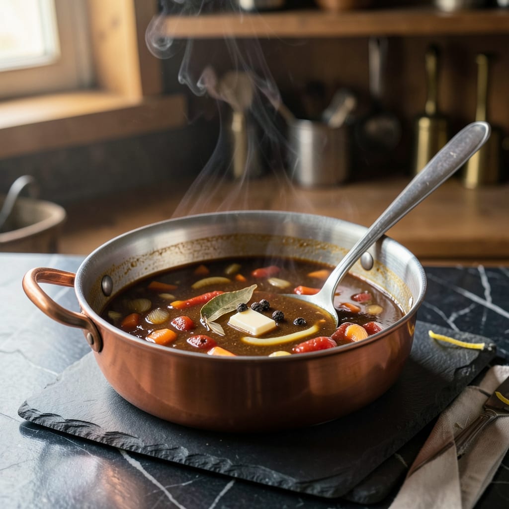 Espagnole Sauce Recipe: Rich French Mother Sauce for Classic Dishes illustration with key details