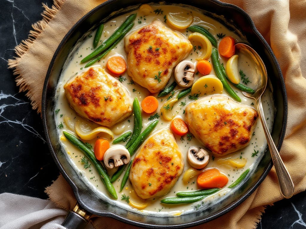 Chicken Casserole Recipe: One-Pan Baked Comfort With Herby Cheese Crust