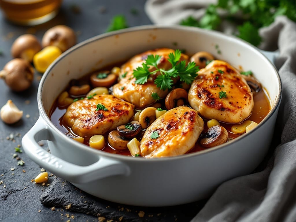 Chicken Madeira Recipe: Madeira Wine and Mushroom Velvety Sauce