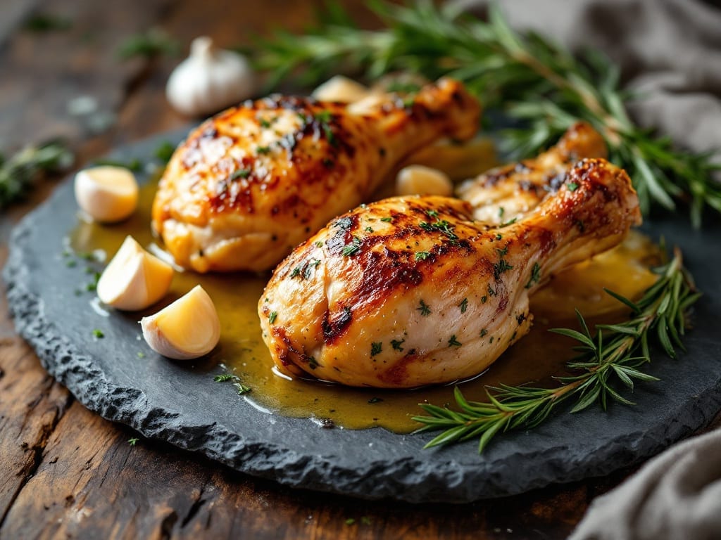 Roast Chicken Leg Quarters Recipe: Butter-Basted Crisp Skin and Juicy Meat in One Pan