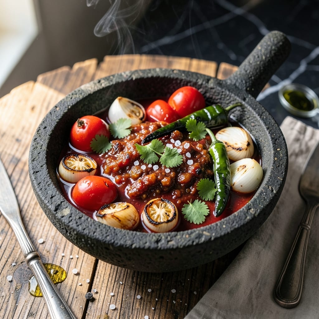 Molcajete Sauce Recipe: Smoky Stone-Ground Flavor for Tacos Molcajete Sauce Recipe: Smoky Stone-Ground Flavor for Tacos