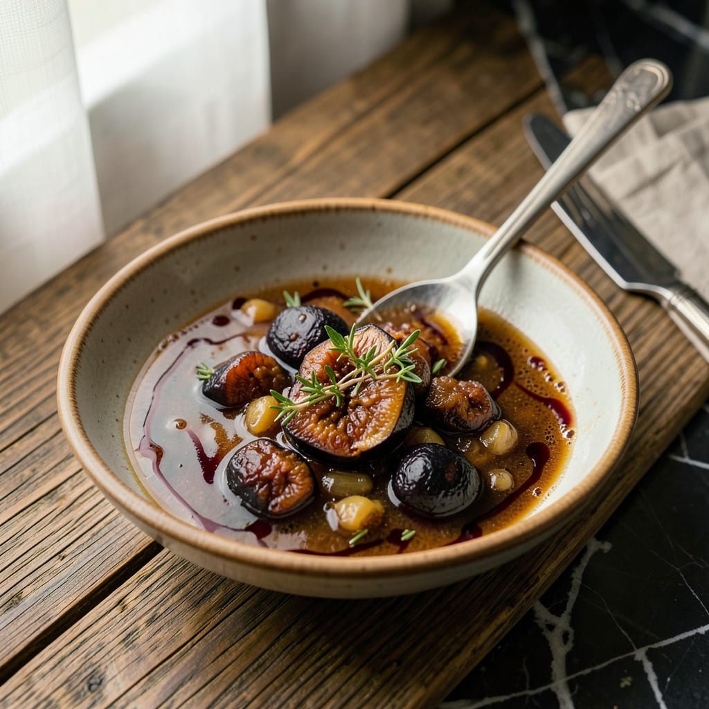 Comprehensive fig sauce recipe visual reference