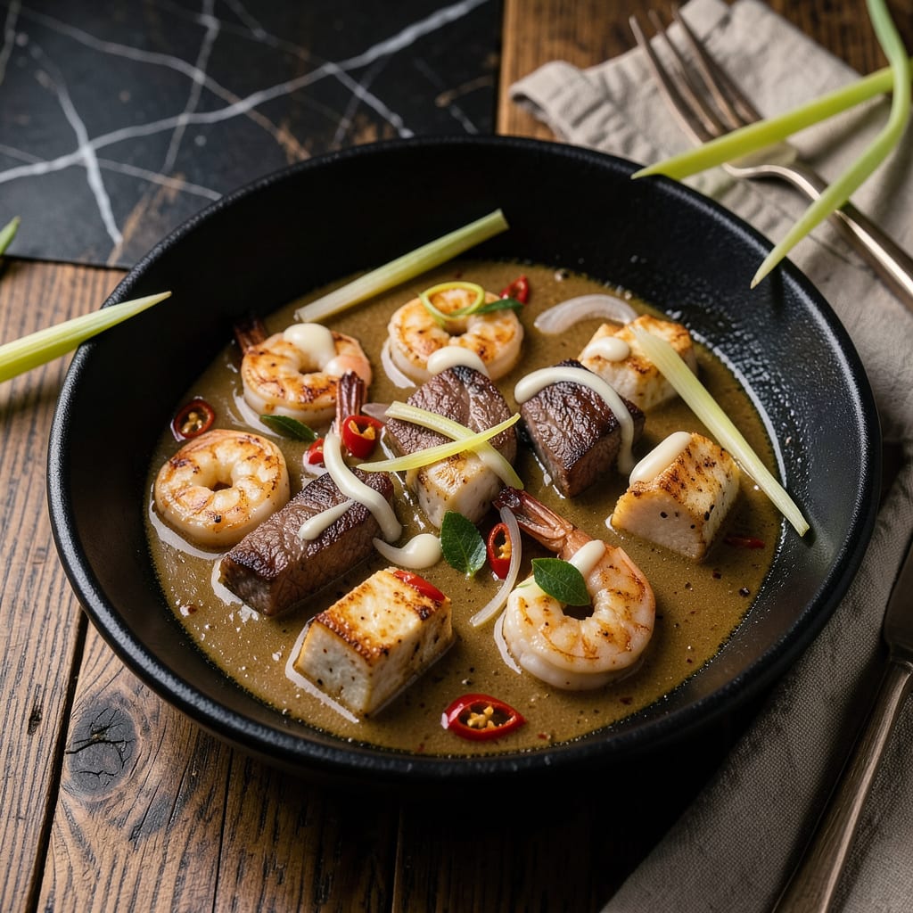 Visual representation of Five on Black Spicy Coconut Sauce Recipe: Thai Inspired Heat for Any Dish