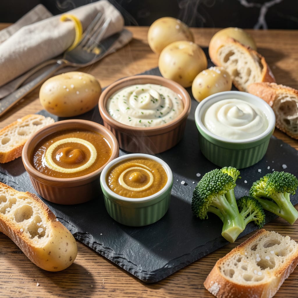 Fondue Sauces Recipe: Creamy, Tangy Dips for Perfect Pairings example with annotations