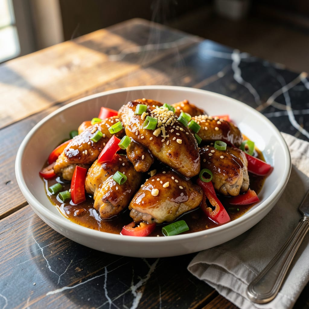 Food Court Bourbon Chicken Sauce Recipe: Sweet and Savory Mall Classic illustration with key details