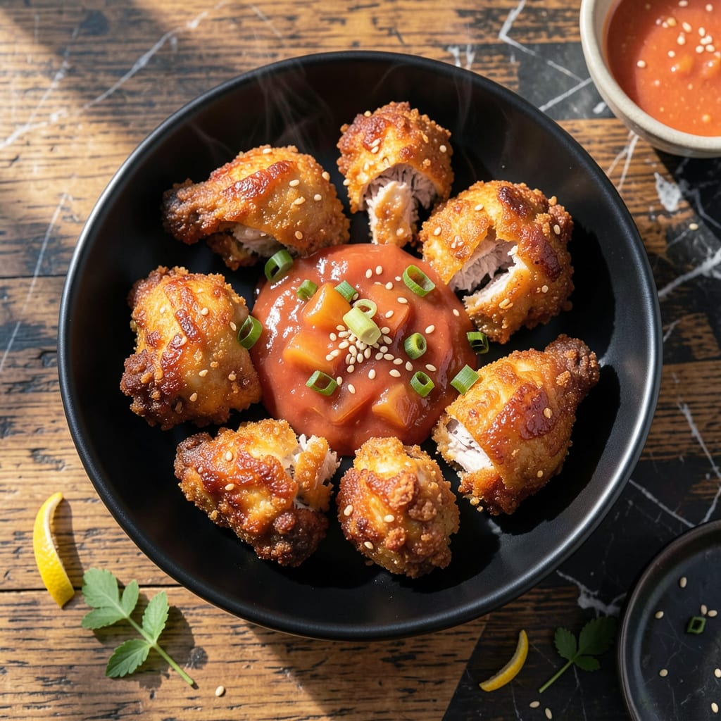 Complete Fried Chicken With Pineapple Sauce Recipe: Tropical Sweetness Meets Crispy Crunch overview image