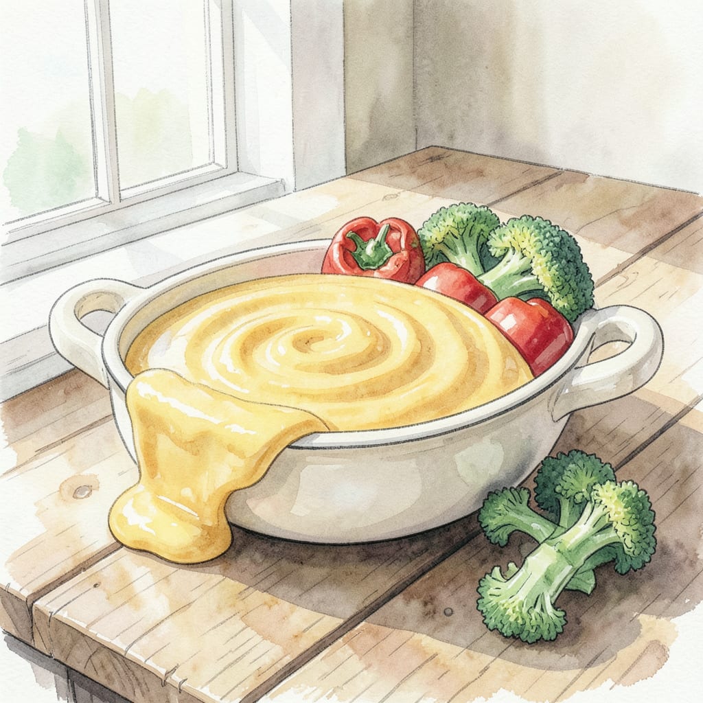Visual representation of fuddruckers cheese sauce recipe