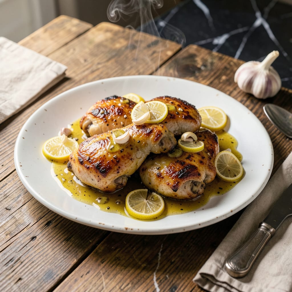 Garlicky Chicken With Lemon Anchovy Sauce Recipe: Bold Umami Richness in Minutes example with annotations