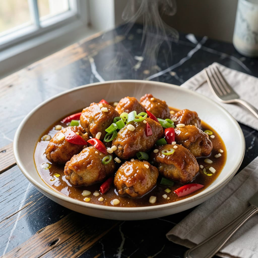 General Tao Chicken Sauce Recipe: Sweet and Spicy Asian Inspired Glaze example with annotations