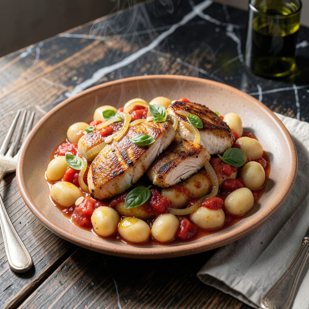 Gnocchi Chicken Tomato Sauce Recipe: Pillowy Dumplings in Rustic Red Sauce example with annotations
