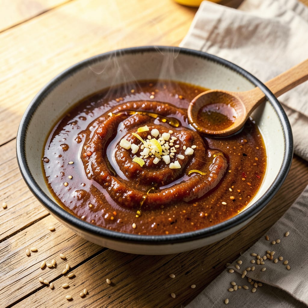 Visual representation of gochujang stir fry sauce recipe