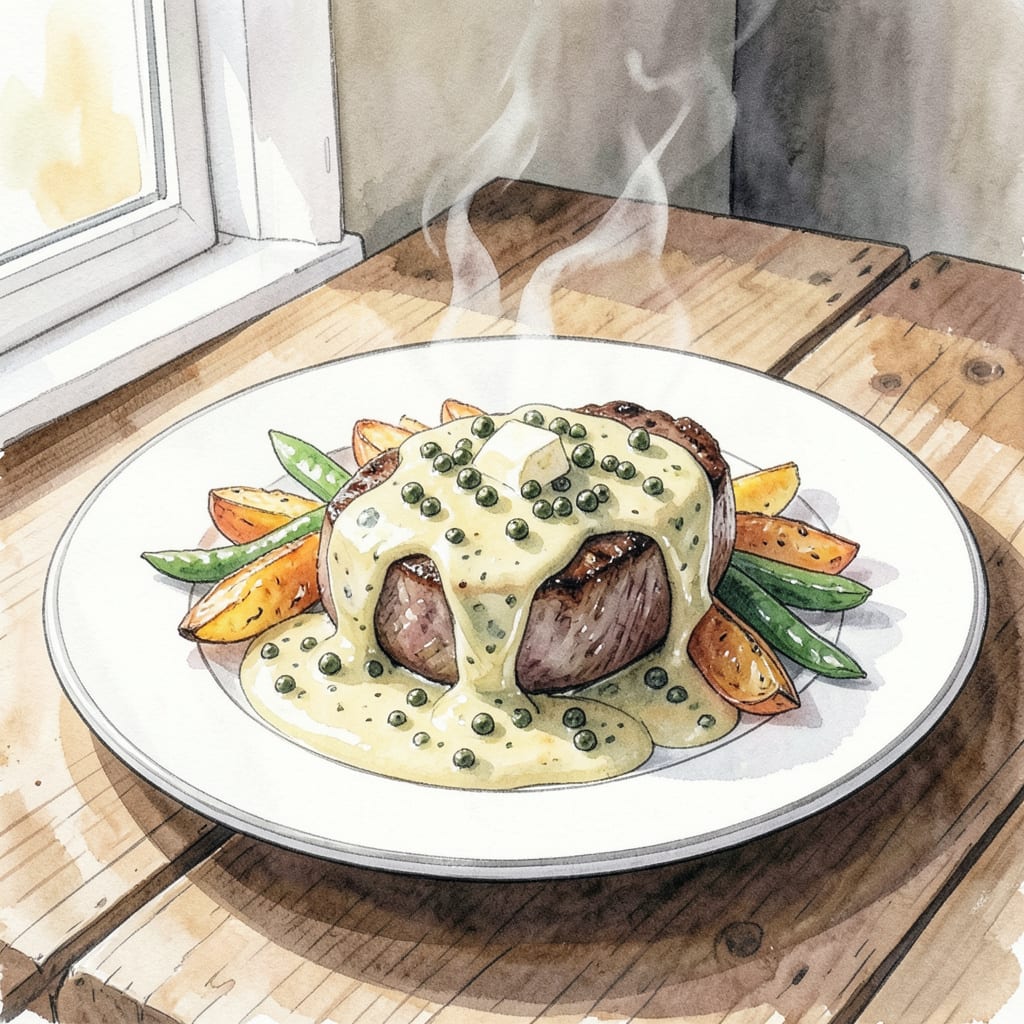 Gordon Ramsay's Green Peppercorn Sauce Recipe: Creamy Restaurant Style Condiment detailed visual guide