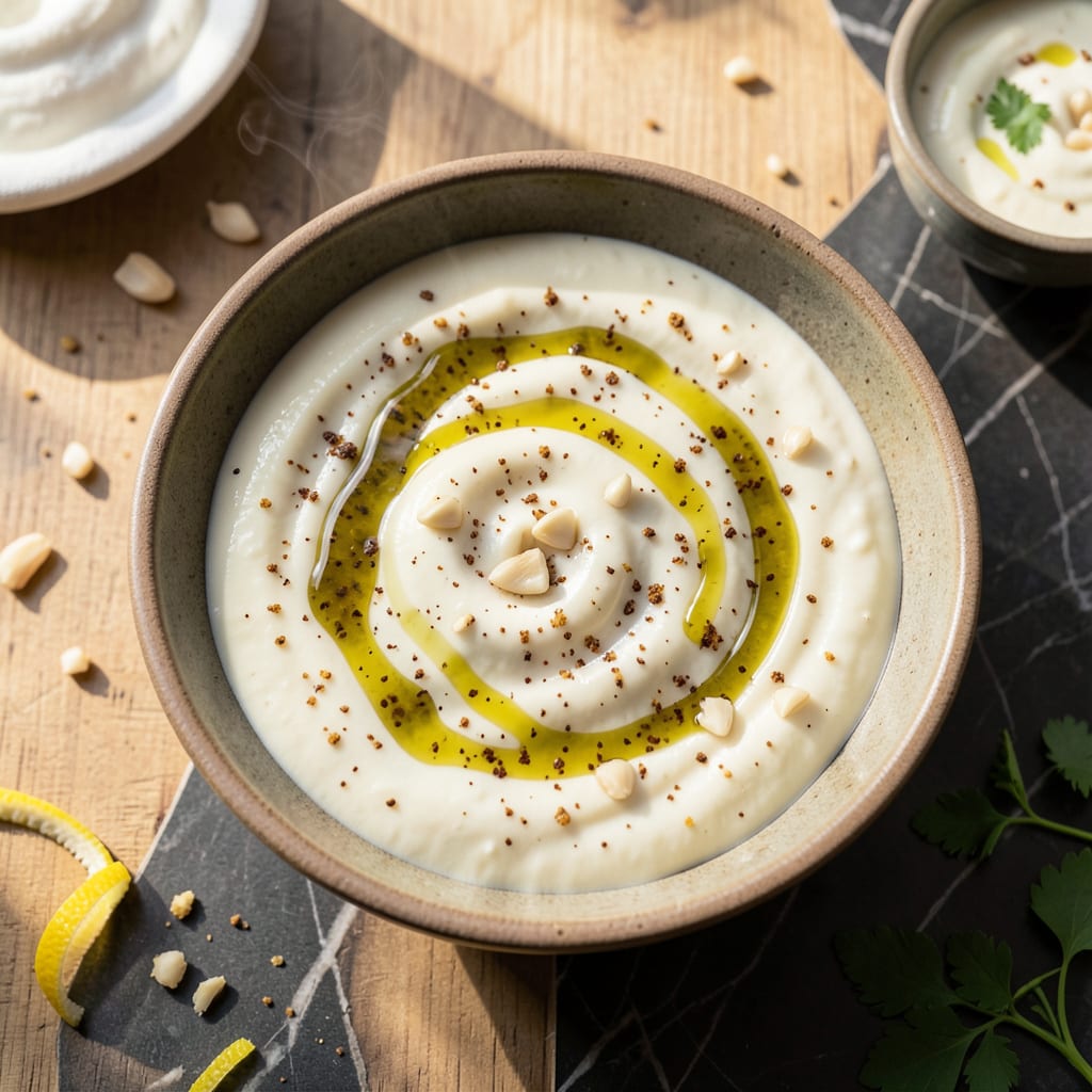 Visual representation of Homemade Garlic Sauce Recipe: Bold Allium Cream With No Cooking Required