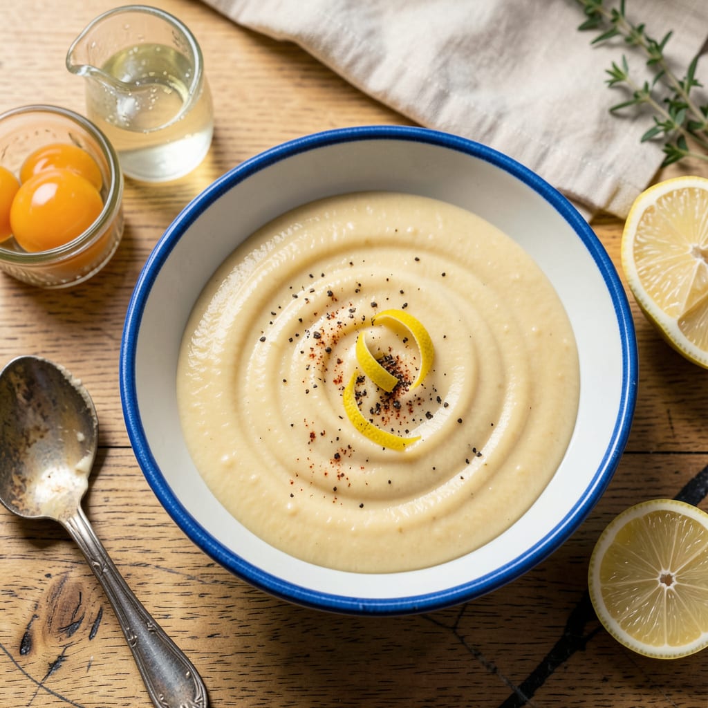 Visual representation of homemade hollandaise sauce recipe
