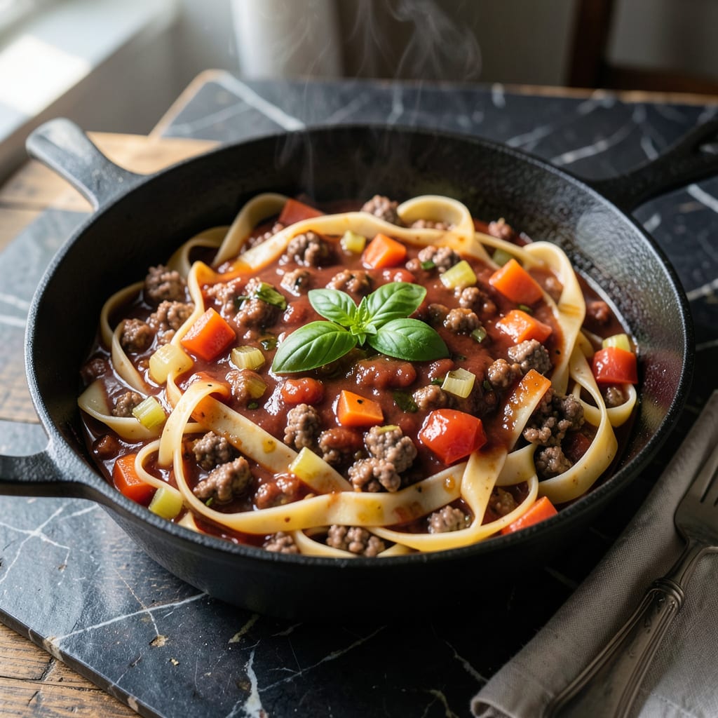 Homemade Ragu Sauce Recipe: Slow Simmered Richness for Pasta Night illustration with key details