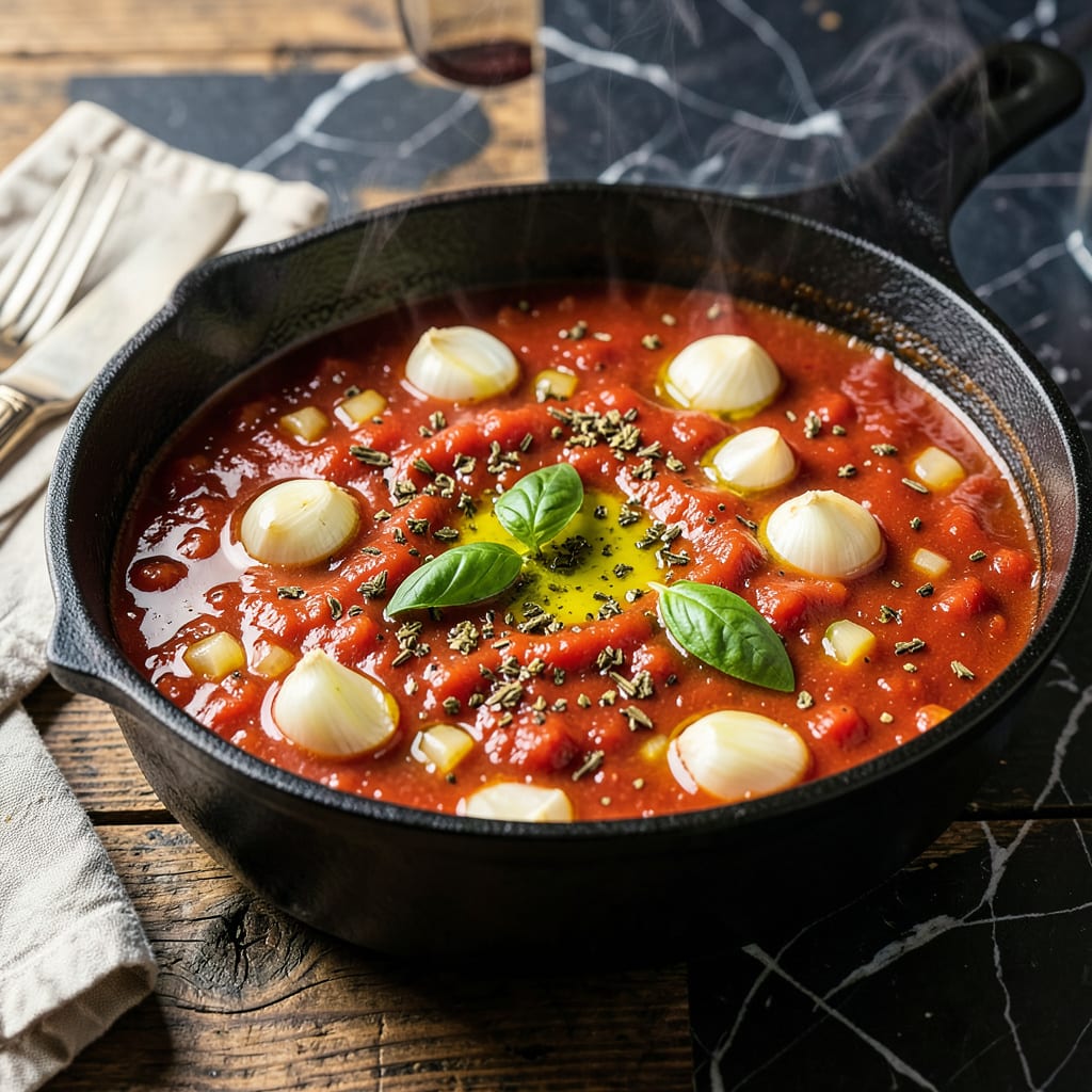 Homemade Red Sauce Recipe: Fresh Tomato Flavor With Herbal Depth detailed visual guide