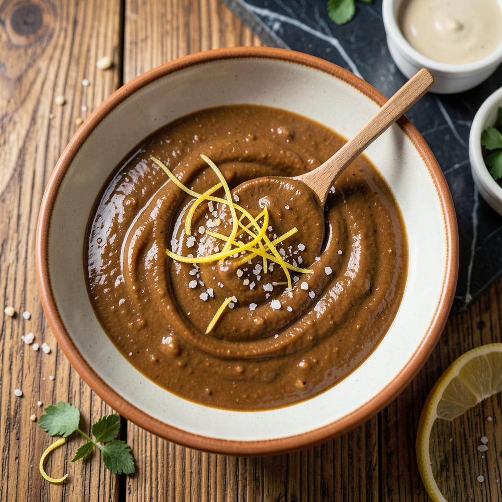 Homemade Shawarma Sauce Recipe: Garlicky Tahini and Lemon Zing illustration with key details