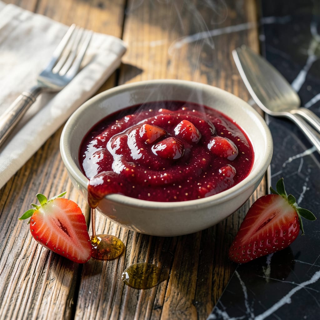 Homemade Strawberry Sauce Recipe: Bursting With Fresh Berry Flavor illustration with key details