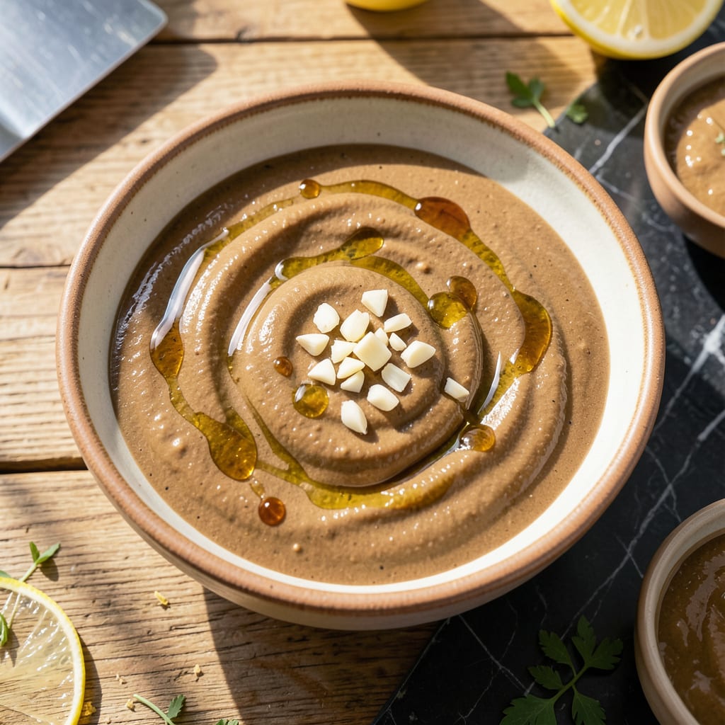Visual representation of Homemade Tahini Sauce Recipe: Sesame Rich Creaminess for Dips and Dressings