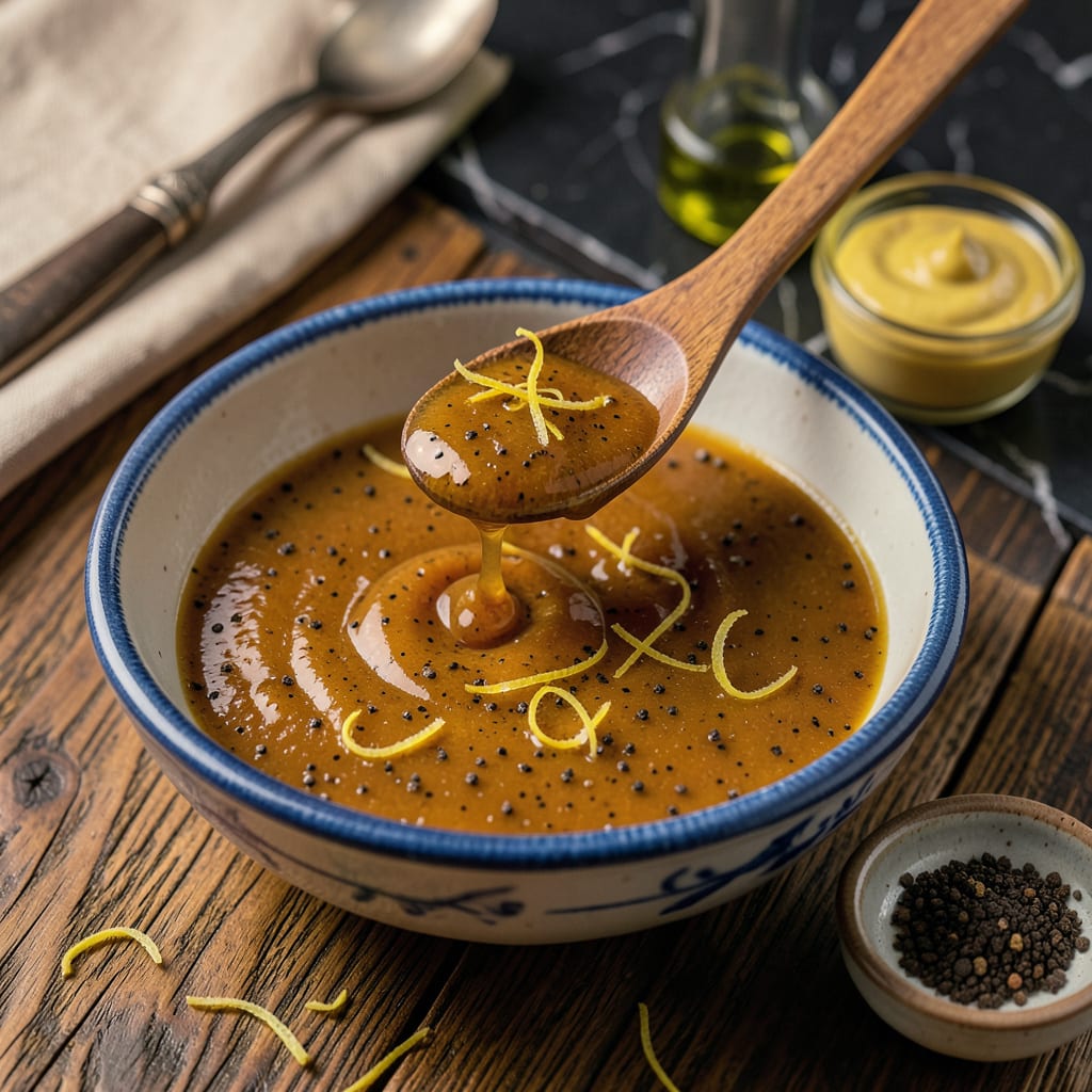 Complete honey lemon pepper sauce recipe overview image